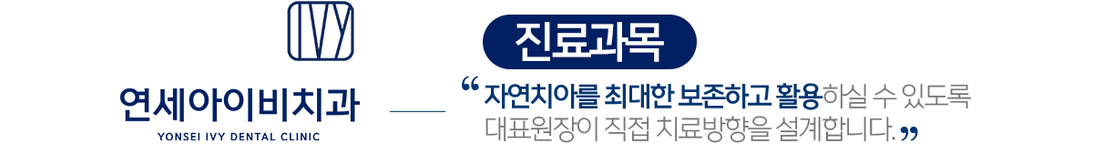 연세아이비치과 진료과목